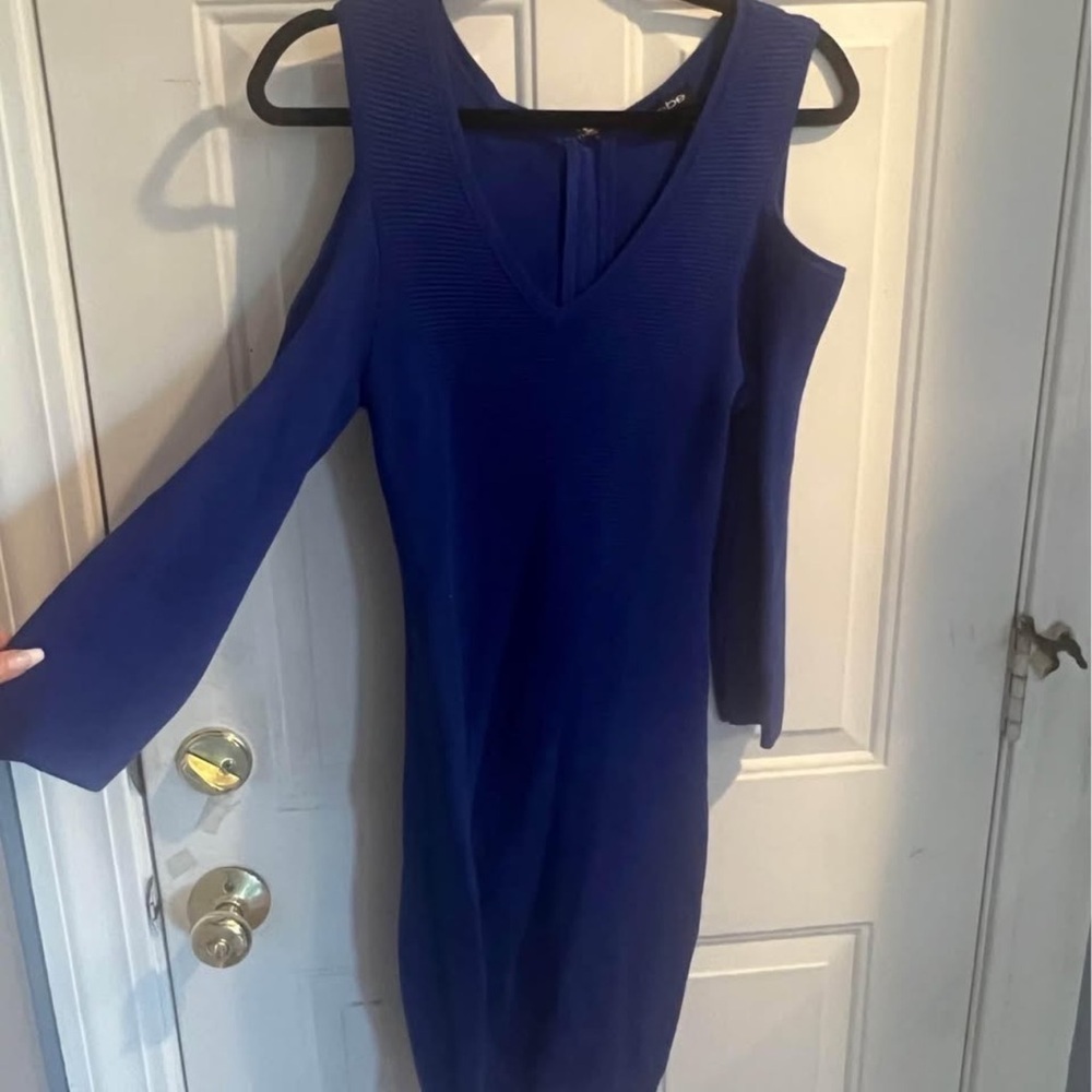 Bebe Blue Long Sleeve Sweater Dress - Picture 5 of 5